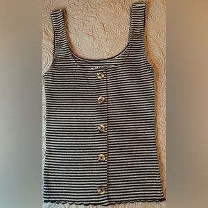 Aeropostale seriously soft striped tank w/ buttons